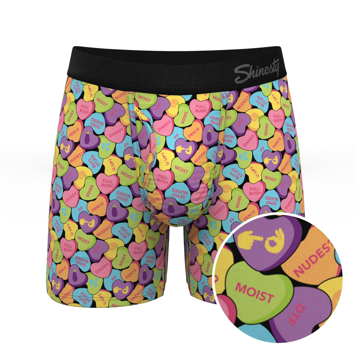 The Candy Crush | Candy Hearts Ball Hammock® Pouch Underwear With Fly - Shinesty - Flyclothing LLC