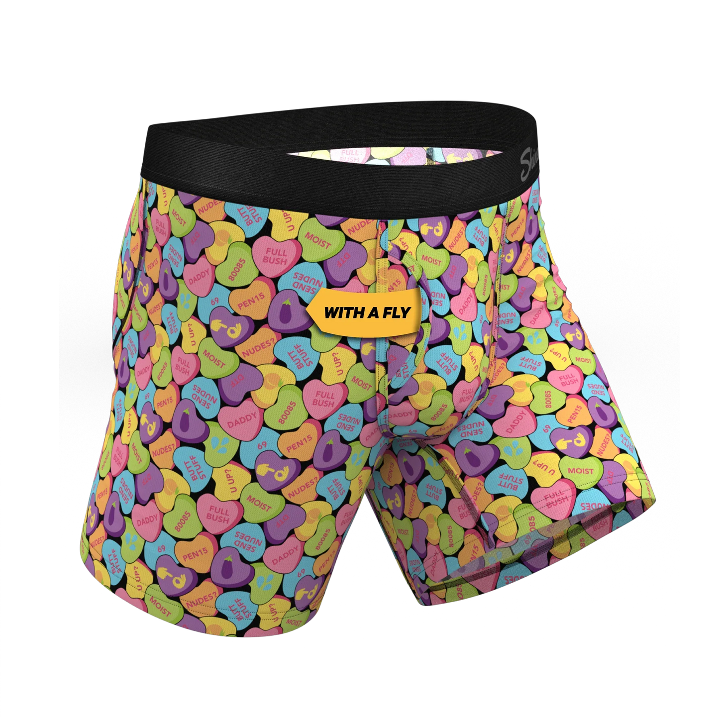 The Candy Crush | Candy Hearts Ball Hammock® Pouch Underwear With Fly - Shinesty - Flyclothing LLC