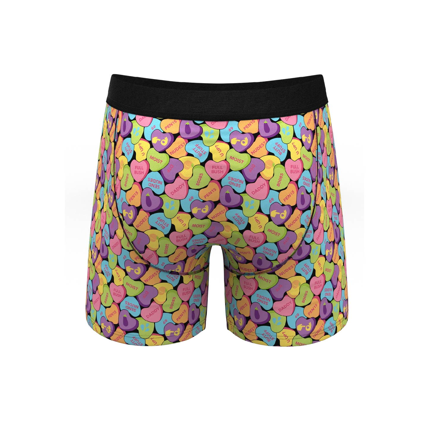 The Candy Crush | Candy Hearts Ball Hammock® Pouch Underwear With Fly - Shinesty - Flyclothing LLC