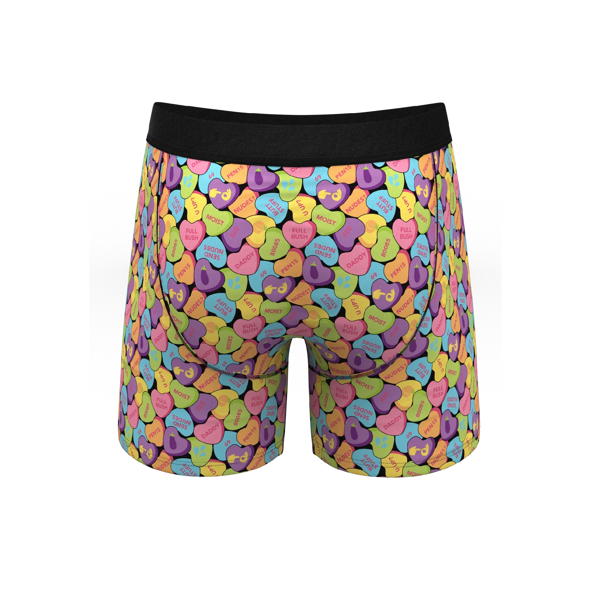 The Candy Crush | Candy Hearts Ball Hammock® Pouch Underwear With Fly - Shinesty - Flyclothing LLC