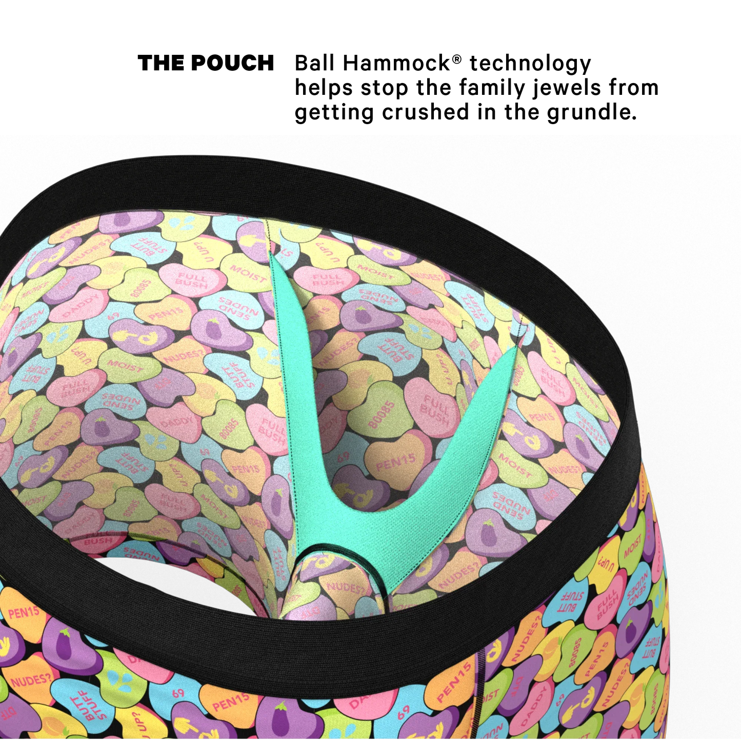 The Candy Crush | Candy Hearts Ball Hammock® Pouch Underwear - Shinesty - Flyclothing LLC