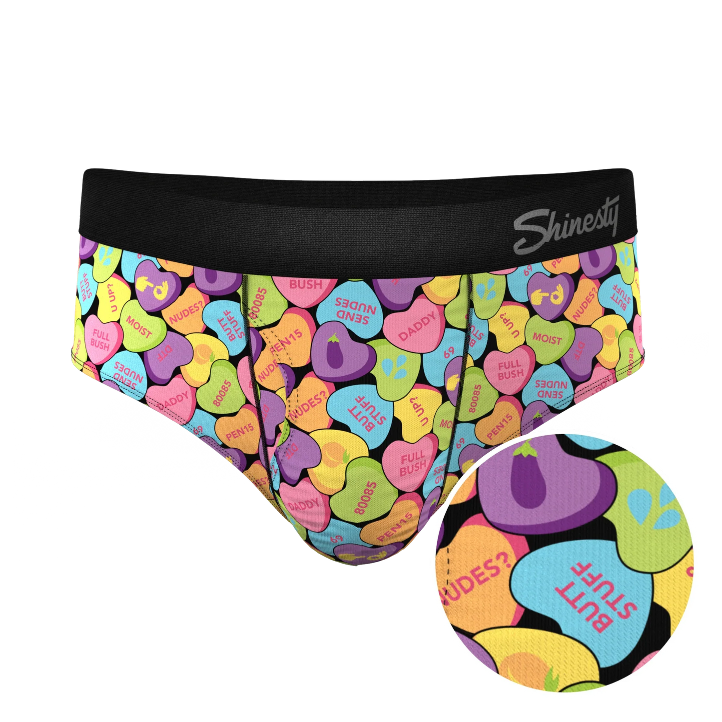 The Candy Crush | Candy Hearts Ball Hammock® Pouch Underwear Briefs - Shinesty - Flyclothing LLC