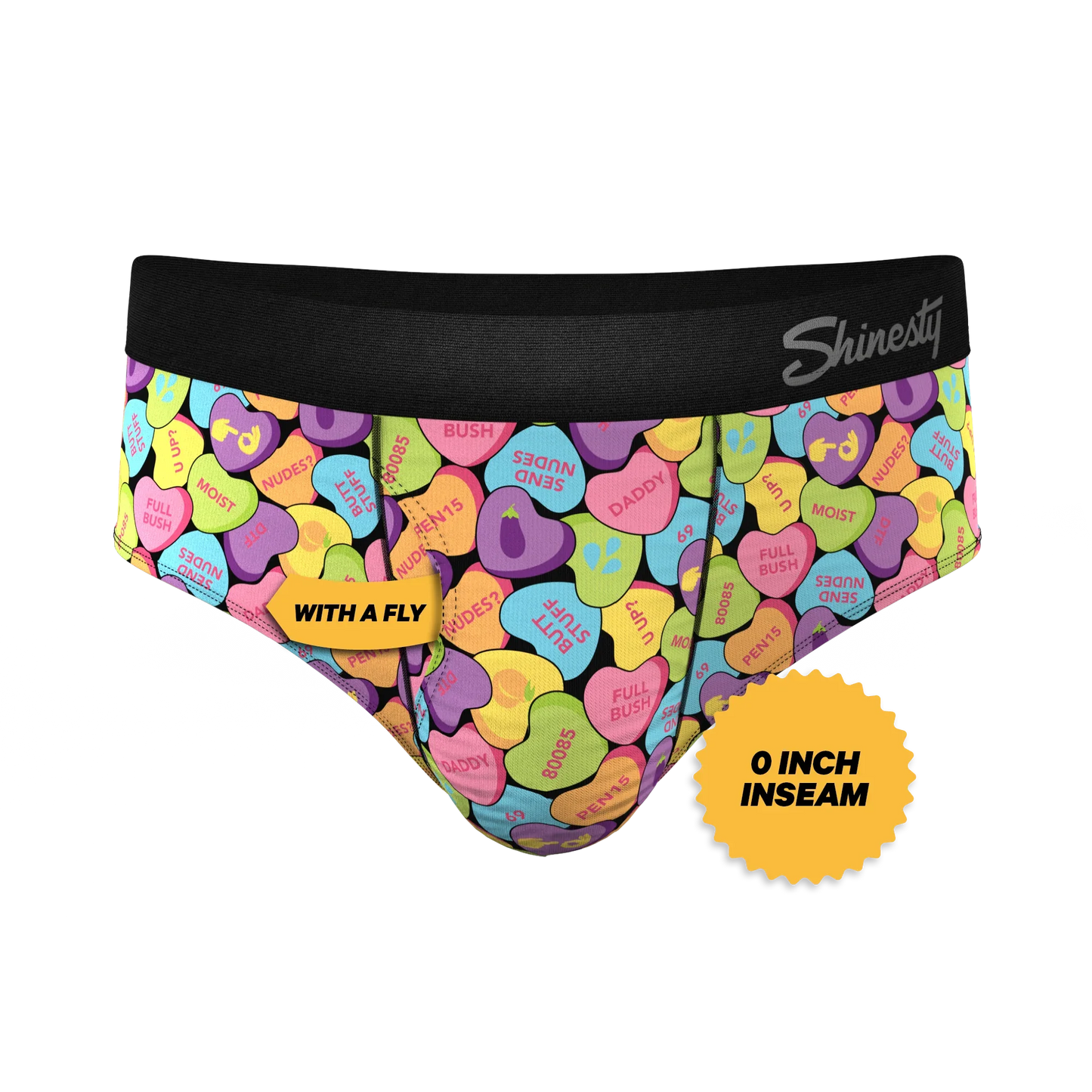 The Candy Crush | Candy Hearts Ball Hammock® Pouch Underwear Briefs - Shinesty - Flyclothing LLC