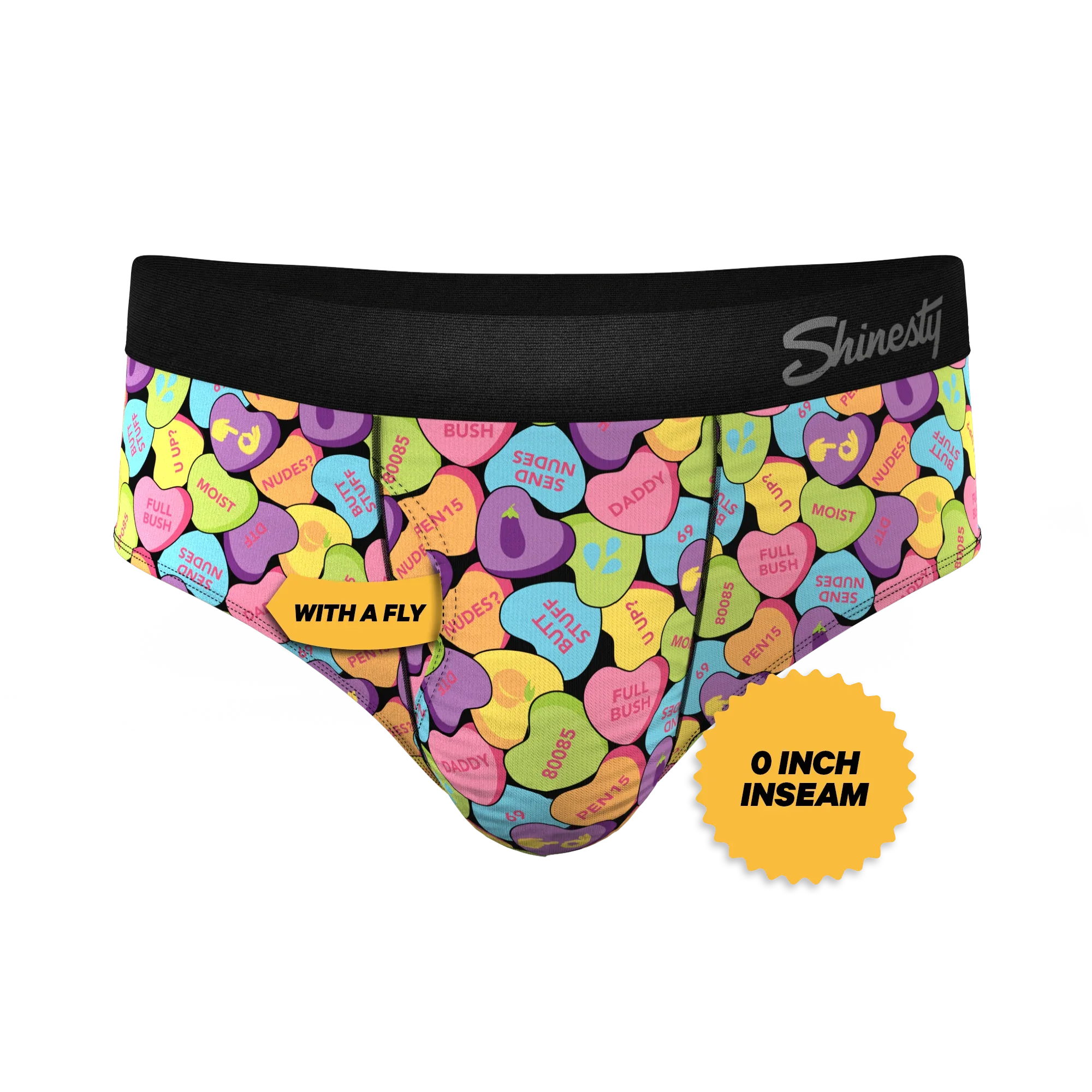 The Candy Crush | Candy Hearts Ball Hammock® Pouch Underwear Briefs - Shinesty - Flyclothing LLC