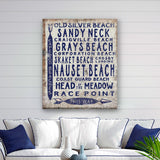 Vintage Cape Cod Beach Sign | Nauset Craigville Race Point Sandy Neck - Off The Square Designs - Flyclothing LLC