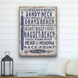 Vintage Cape Cod Beach Sign | Nauset Craigville Race Point Sandy Neck - Off The Square Designs - Flyclothing LLC
