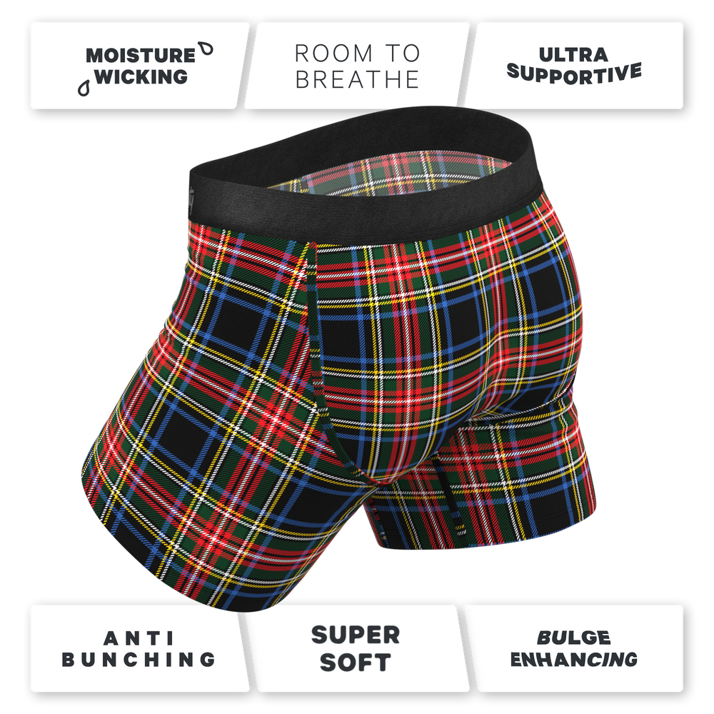 The Cappuccino | Holiday Tartan Plaid Ball Hammock® Pouch Underwear With Fly - Shinesty - Flyclothing LLC