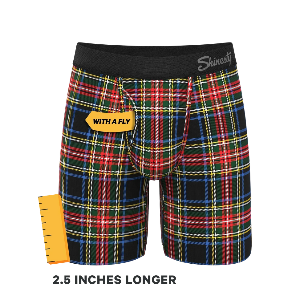 The Cappuccino | Holiday Tartan Plaid Long Leg Ball Hammock® Pouch Underwear With Fly - Shinesty - Flyclothing LLC