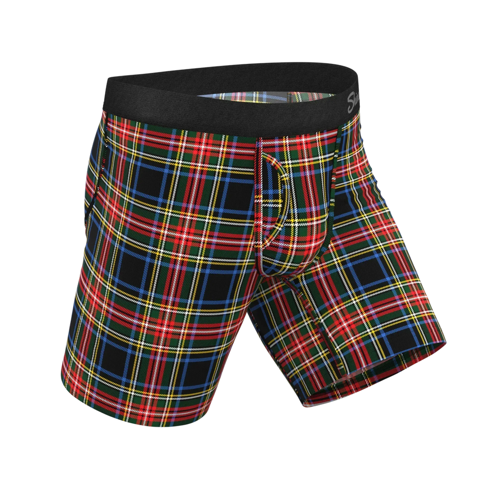 The Cappuccino | Holiday Tartan Plaid Long Leg Ball Hammock® Pouch Underwear With Fly - Shinesty - Flyclothing LLC