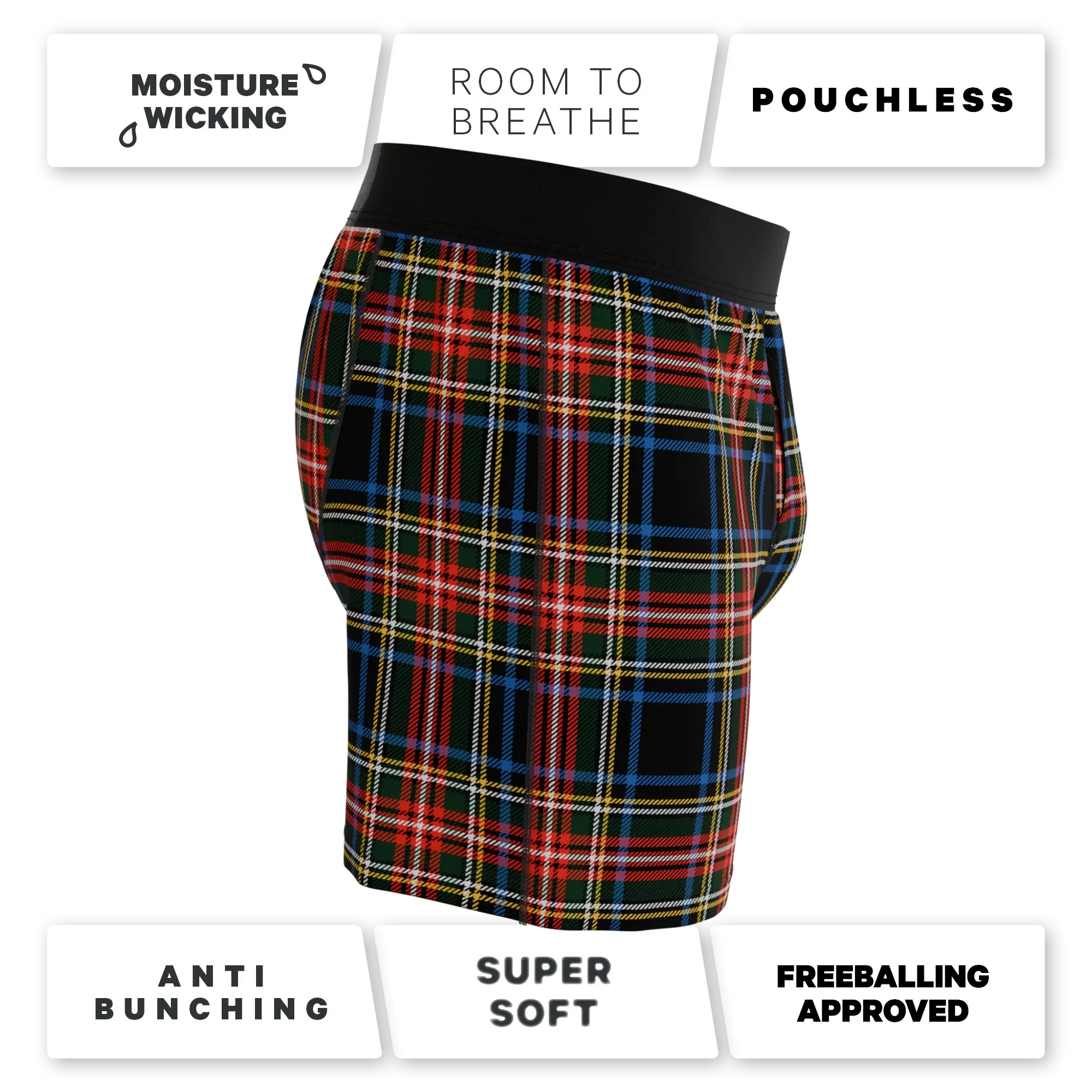 The Cappuccino | Holiday Tartan Plaid Boxers - Shinesty - Flyclothing LLC