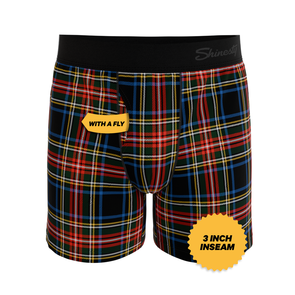 The Cappuccino | Holiday Tartan Plaid Boxers - Shinesty - Flyclothing LLC