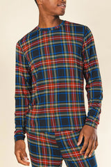 The Cappuccino | Holiday Tartan Plaid SleepDeep™ Men’s Long Sleeve Pajama Shirt - Shinesty - Flyclothing LLC