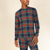 The Cappuccino | Holiday Tartan Plaid SleepDeep™ Men’s Long Sleeve Pajama Shirt