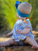 Fall Floral Smocked Girls Bloomer Set - Rylee Faith Designs - Flyclothing LLC