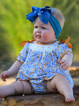 Fall Floral Smocked Girls Bloomer Set - Rylee Faith Designs - Flyclothing LLC