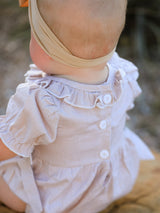 Fall Halloween & Thanksgiving Pumpkin Embroidery Smock Plaid Baby Girl Romper - Rylee Faith Designs - Flyclothing LLC