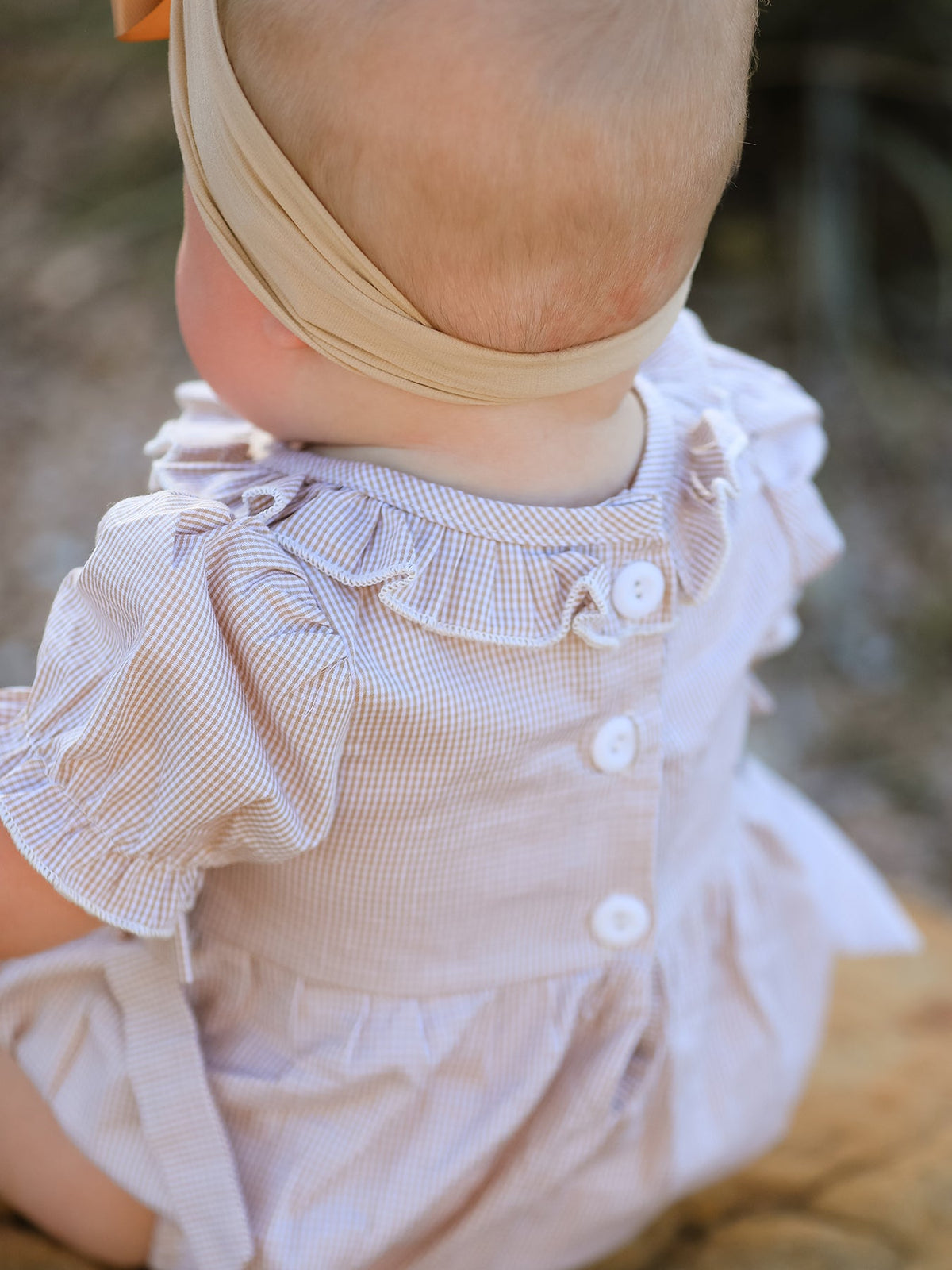 Fall Halloween & Thanksgiving Pumpkin Embroidery Smock Plaid Baby Girl Romper - Rylee Faith Designs - Flyclothing LLC