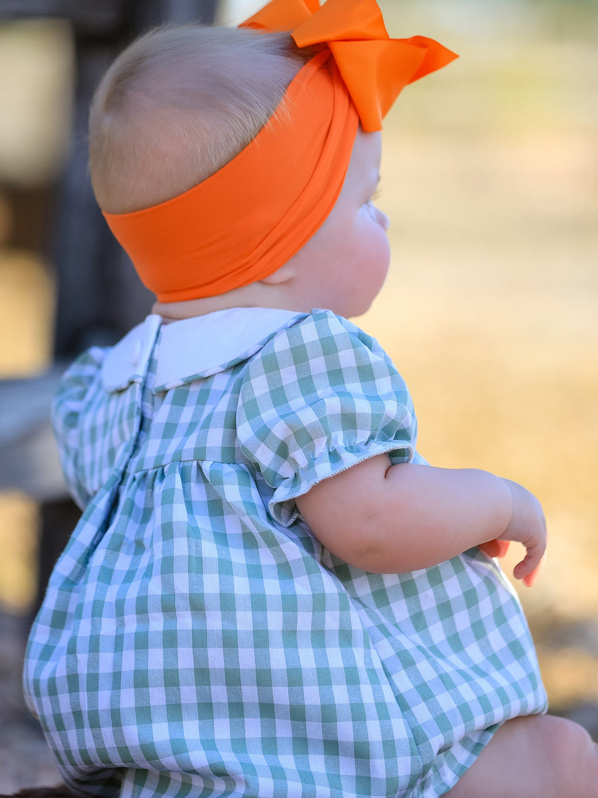 Fall Halloween & Thanksgiving Applique Plaid Girls Bloomers Romper Set - Rylee Faith Designs - Flyclothing LLC