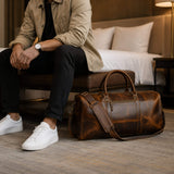 The Buffalo Traveller- Caramel - Classy Leather Bags - Flyclothing LLC