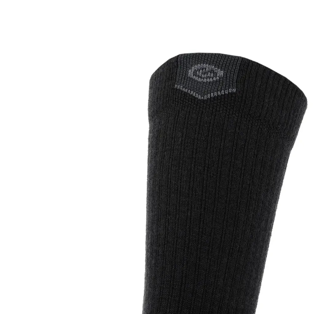 Carbon - Casual Crew Midweight Merino Wool Sock - GRIP6 - Flyclothing LLC
