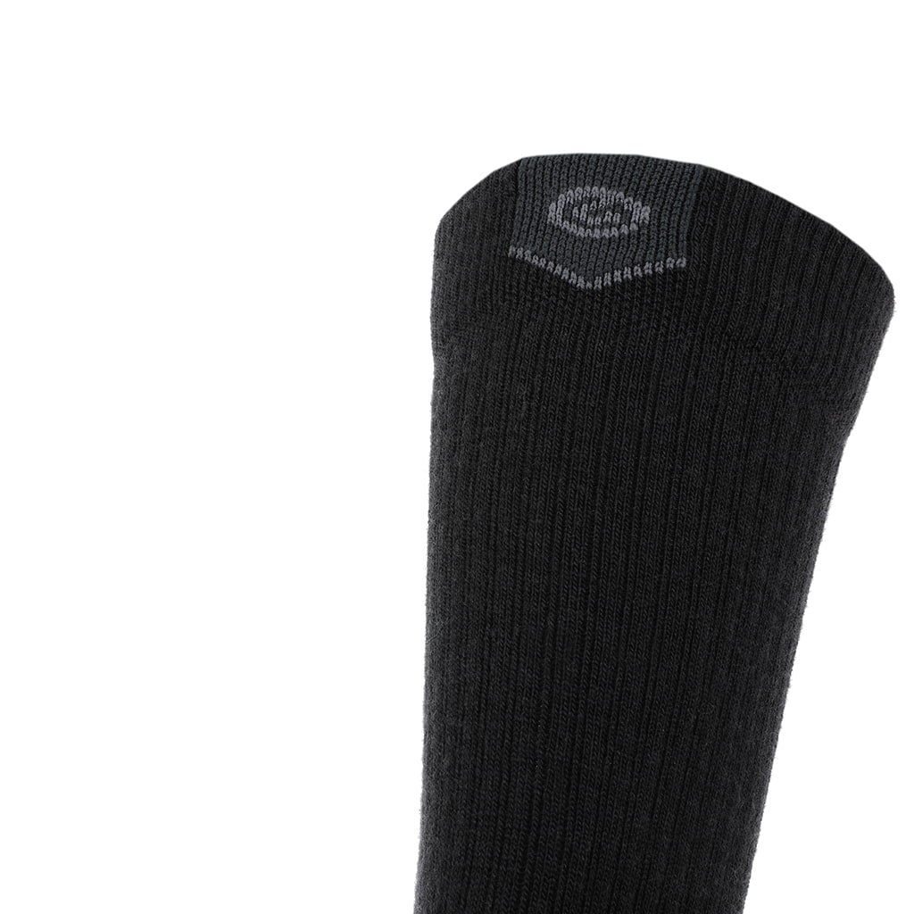 3 Pack Carbon - Casual Crew Midweight Merino Wool Sock - GRIP6 - Flyclothing LLC