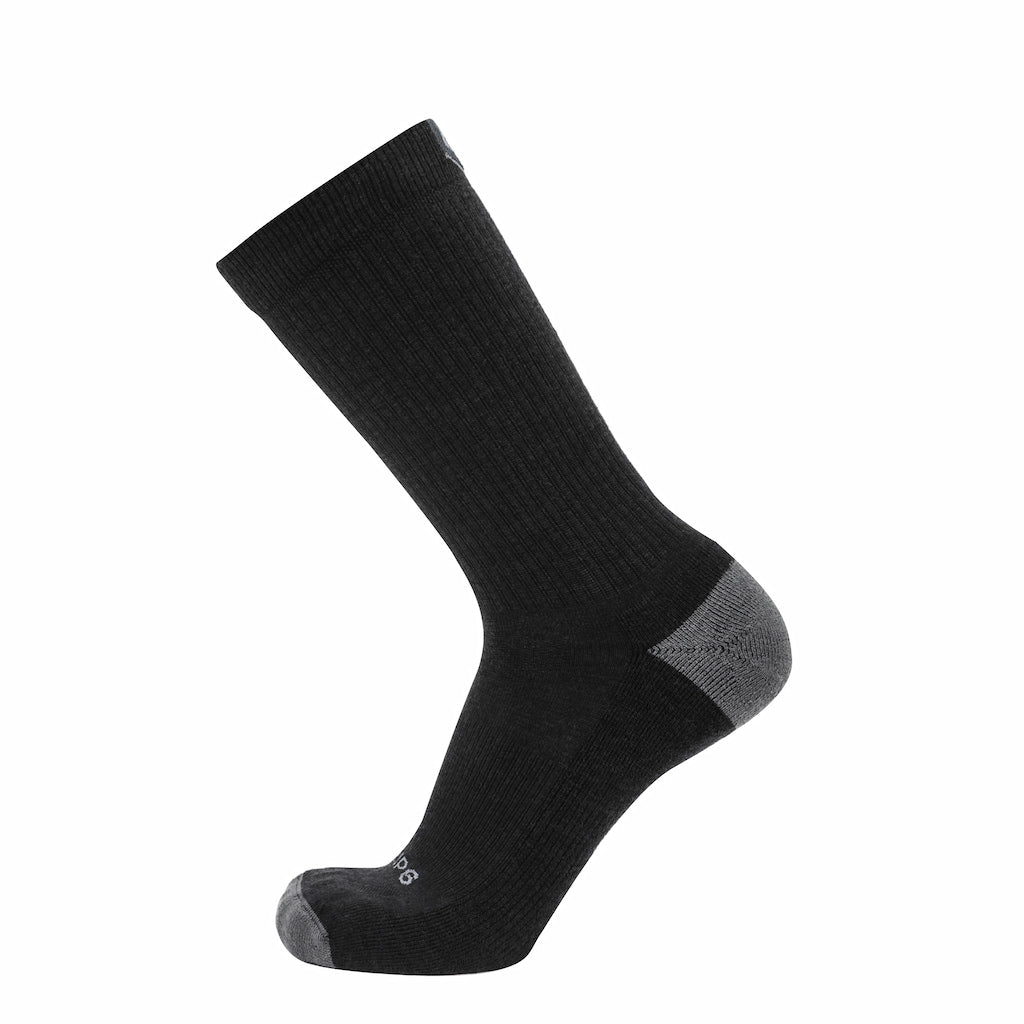 3 Pack Carbon - Casual Crew Midweight Merino Wool Sock - GRIP6 - Flyclothing LLC