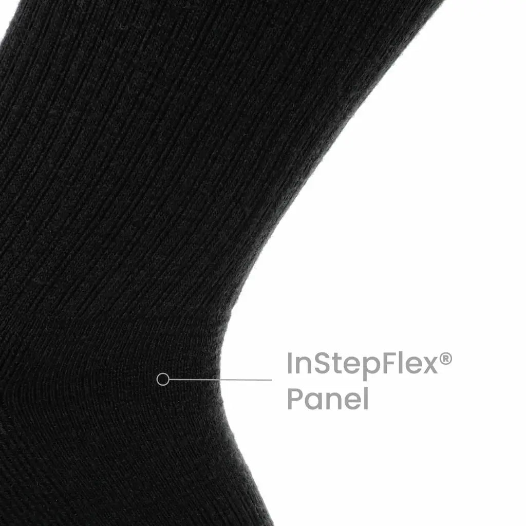 8 Pairs Carbon - Casual Crew Midweight Merino Wool Sock - GRIP6 - Flyclothing LLC