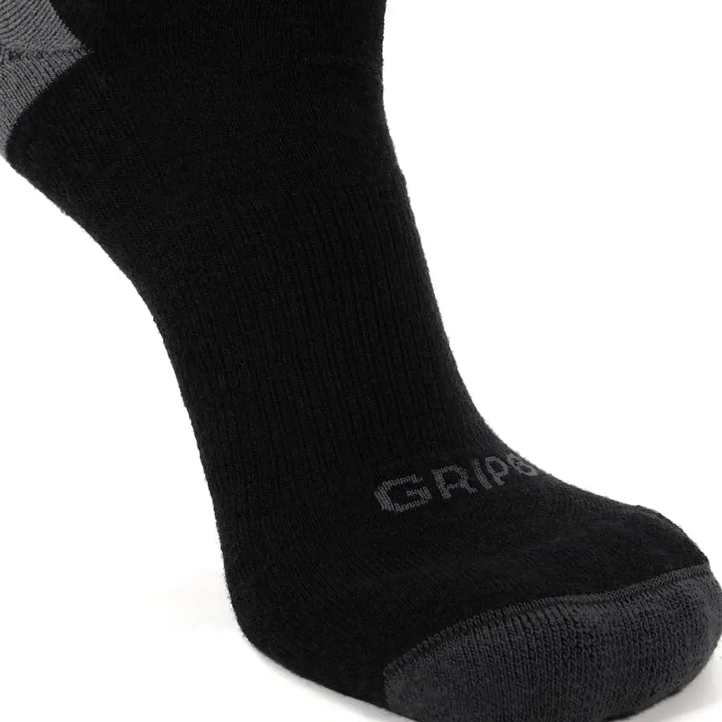 Carbon - Casual Crew Midweight Merino Wool Sock - GRIP6 - Flyclothing LLC