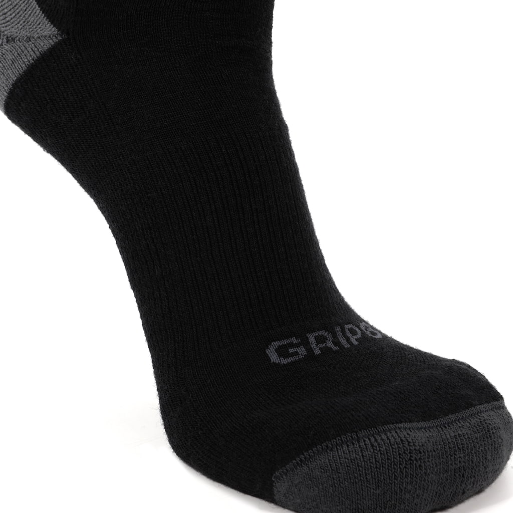 3 Pack Carbon - Casual Crew Midweight Merino Wool Sock - GRIP6 - Flyclothing LLC