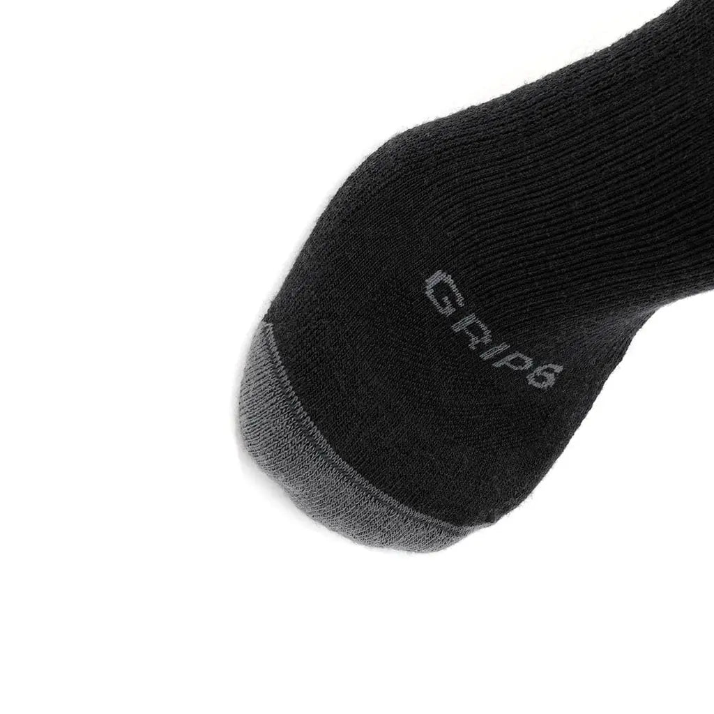 8 Pairs Carbon - Casual Crew Midweight Merino Wool Sock - GRIP6 - Flyclothing LLC