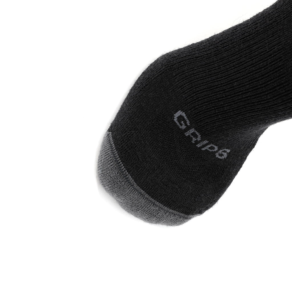 3 Pack Carbon - Casual Crew Midweight Merino Wool Sock - GRIP6 - Flyclothing LLC