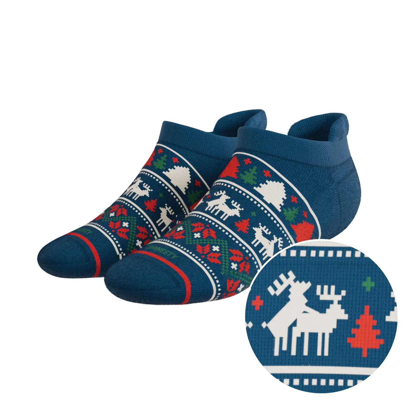 The Caribou Lous | Christmas Deer Heel Hammock™ Ankle Socks - Shinesty - Flyclothing LLC