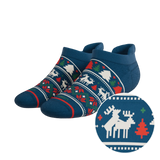 The Caribou Lous | Christmas Deer Heel Hammock™ Ankle Socks - Shinesty - Flyclothing LLC