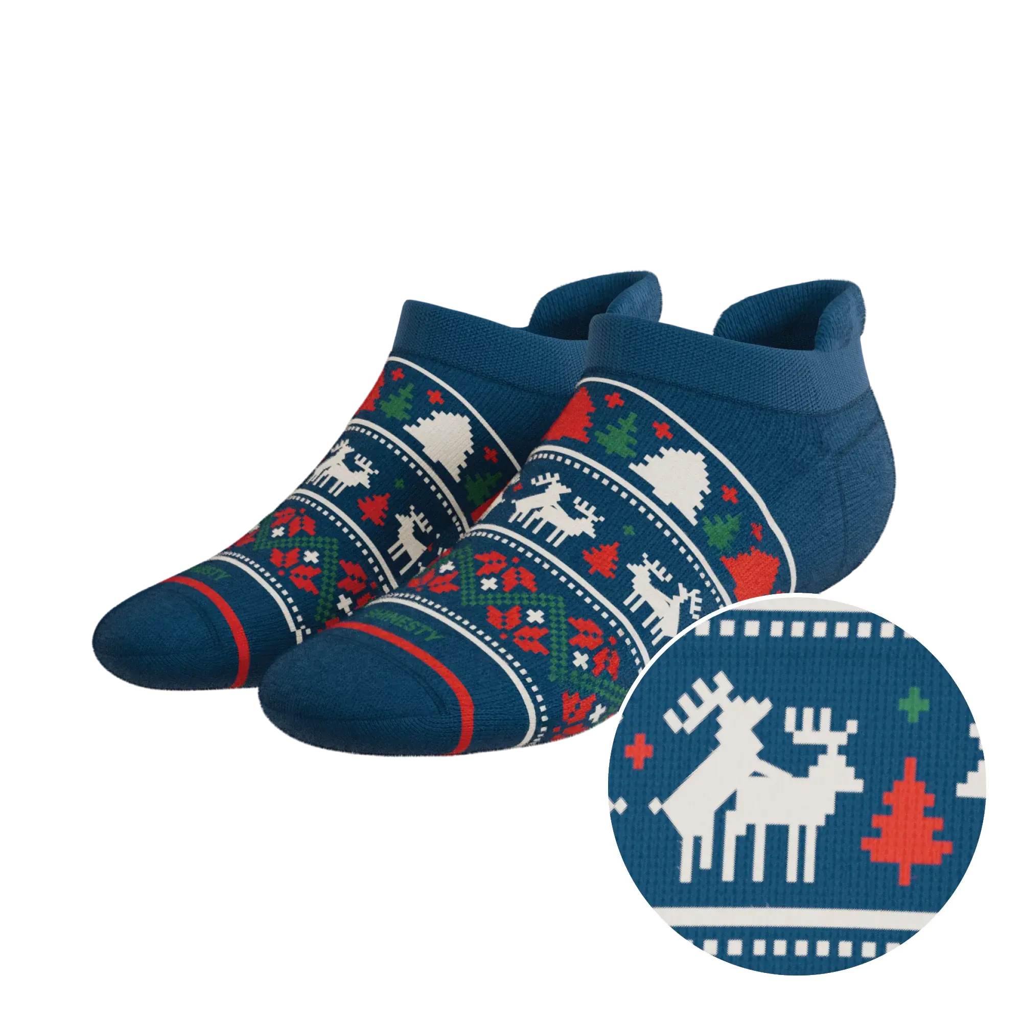 The Caribou Lous | Christmas Deer Heel Hammock™ Ankle Socks - Shinesty - Flyclothing LLC