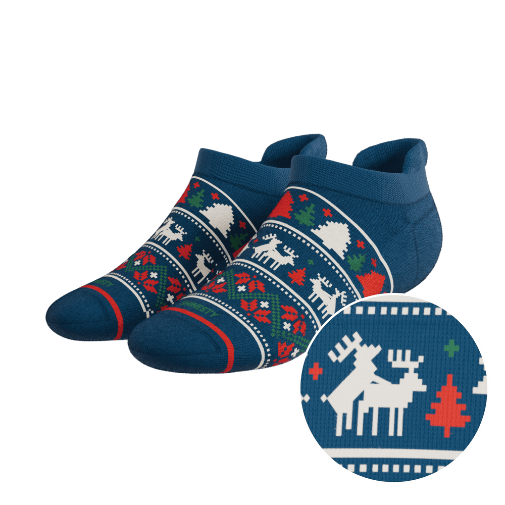 The Caribou Lous | Christmas Deer Heel Hammock™ Ankle Socks - Shinesty - Flyclothing LLC