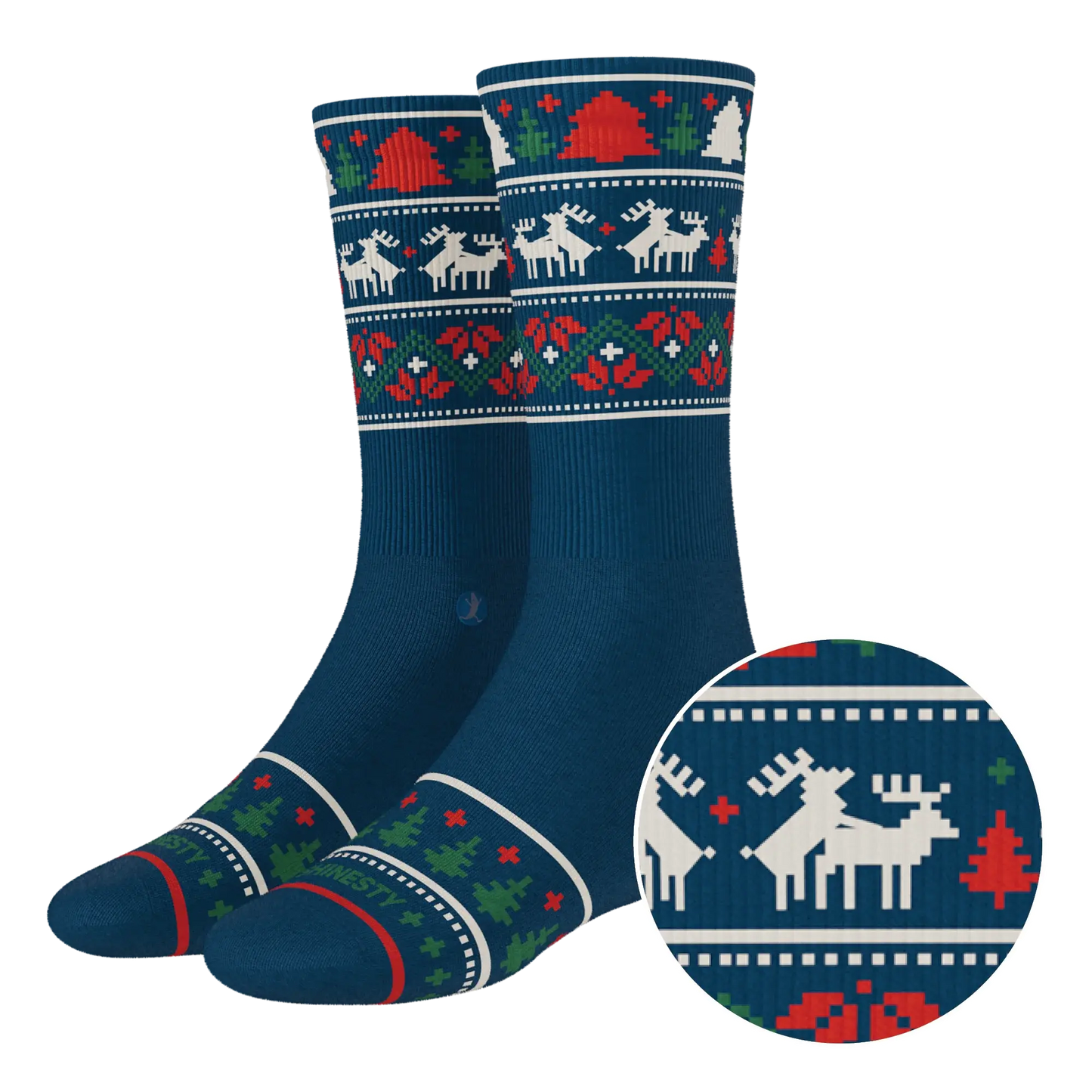 The Caribou Lous | Christmas Deer Heel Hammock™ Crew Socks - Shinesty - Flyclothing LLC