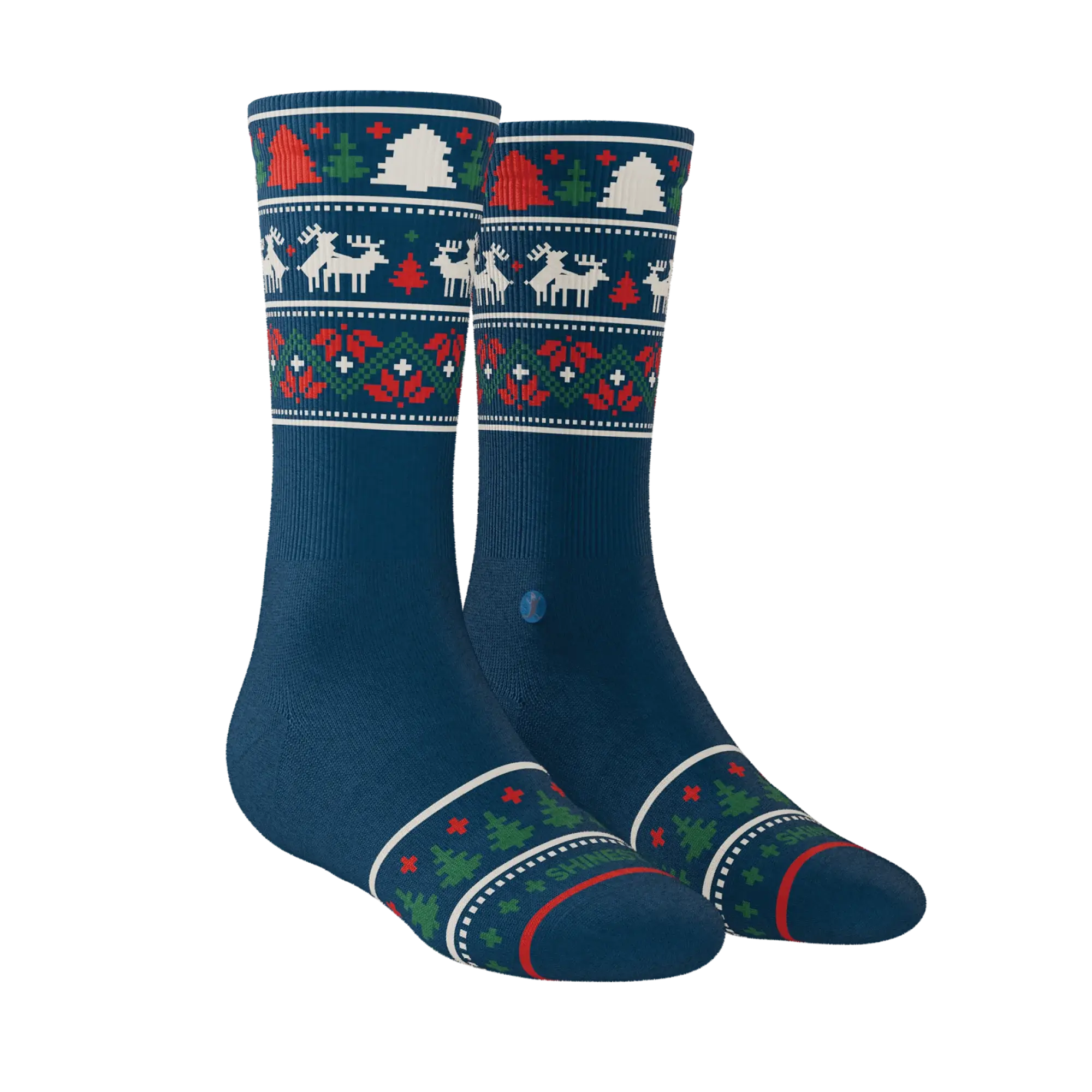The Caribou Lous | Christmas Deer Heel Hammock™ Crew Socks - Shinesty - Flyclothing LLC