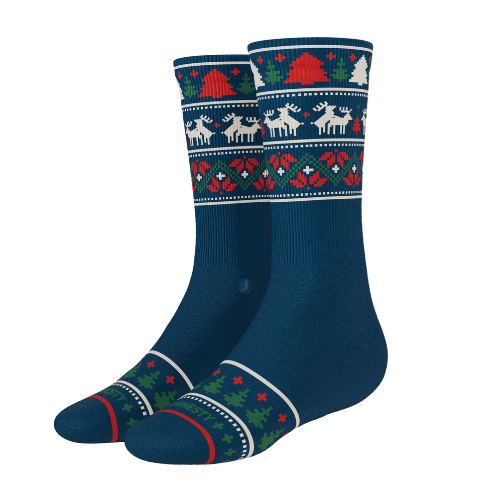The Caribou Lous | Christmas Deer Heel Hammock™ Crew Socks - Shinesty - Flyclothing LLC