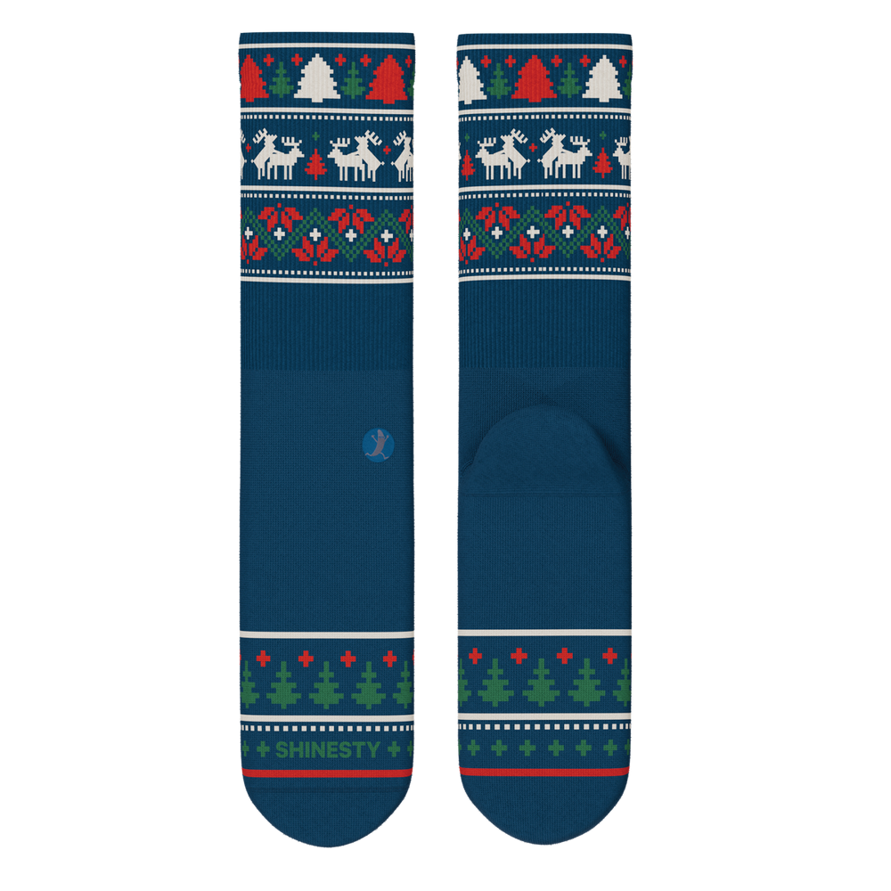 The Caribou Lous | Christmas Deer Heel Hammock™ Crew Socks - Shinesty - Flyclothing LLC