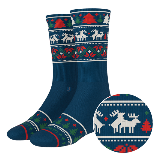 The Caribou Lous | Christmas Deer Heel Hammock™ Crew Socks - Shinesty - Flyclothing LLC