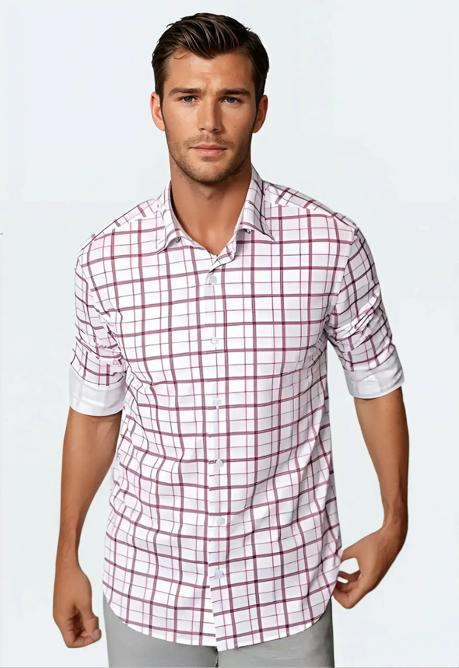 Carnaby Plaid Long Sleeve Tech Shirt - Buki - Flyclothing LLC