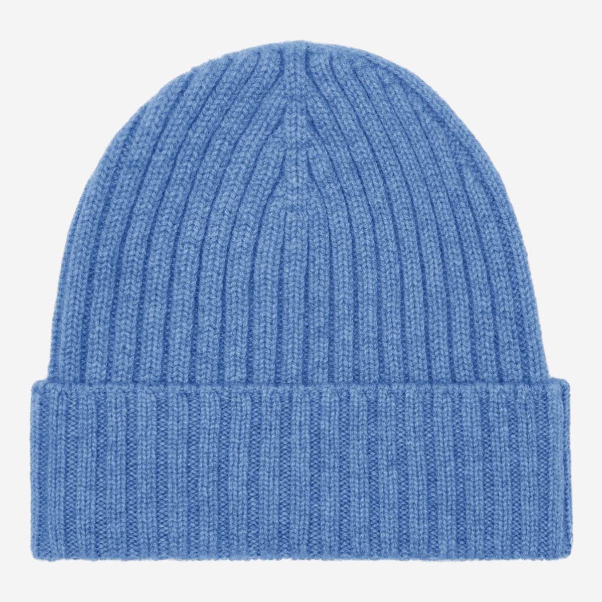 Milano (light blue) - Italian 100% cashmere ribbed beanie (unisex) - Leather Gloves Online - Flyclothing LLC