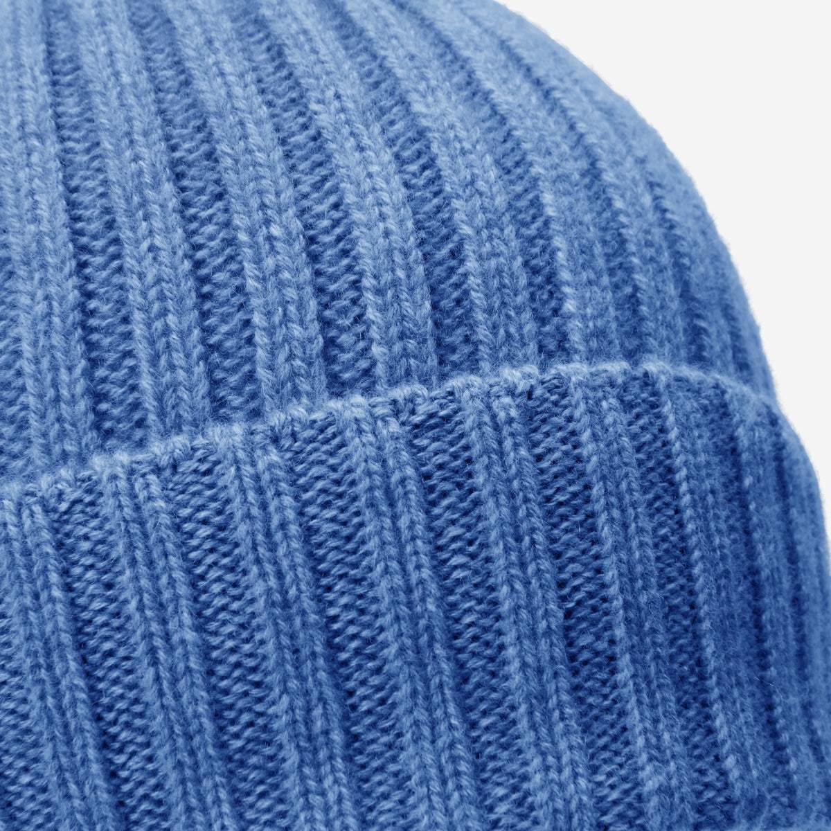 Milano (light blue) - Italian 100% cashmere ribbed beanie (unisex) - Leather Gloves Online - Flyclothing LLC