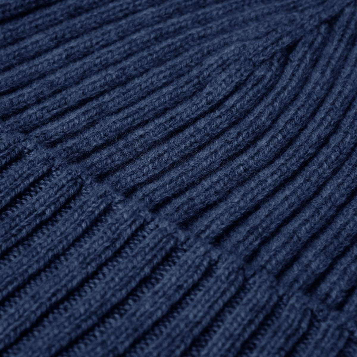 Milano (navy blue) - Italian 100% cashmere ribbed beanie (unisex) - Leather Gloves Online - Flyclothing LLC
