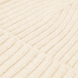 Milano (cream) - Italian 100% cashmere ribbed beanie (unisex)