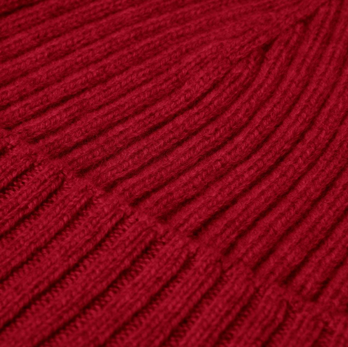 Milano (red) - Italian 100% cashmere ribbed beanie (unisex)