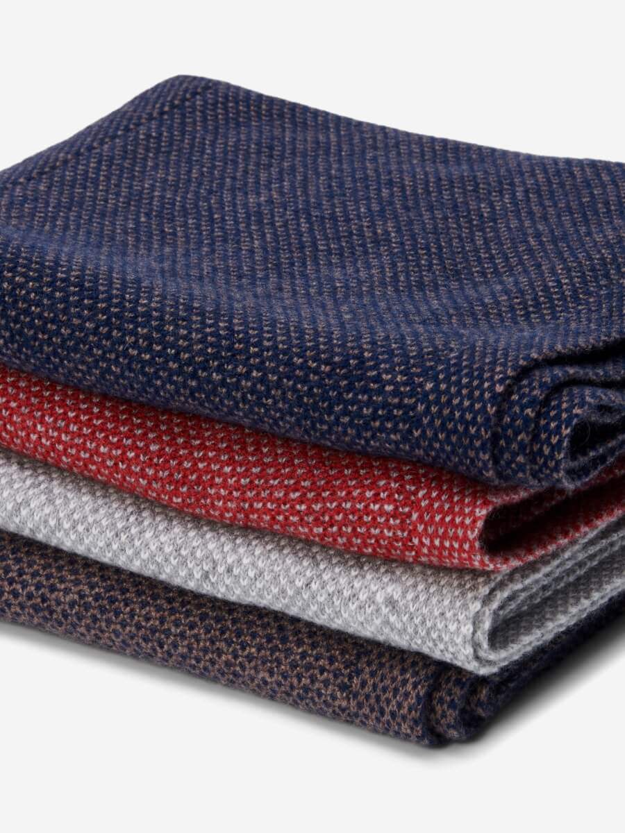 Riccardo (grey & white) - Italian 100% cashmere scarf with pattern