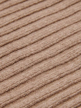 Napoli (brown) - Italian 100% cashmere ribbed scarf (unisex)