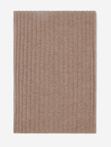 Napoli (brown) - Italian 100% cashmere ribbed scarf (unisex)