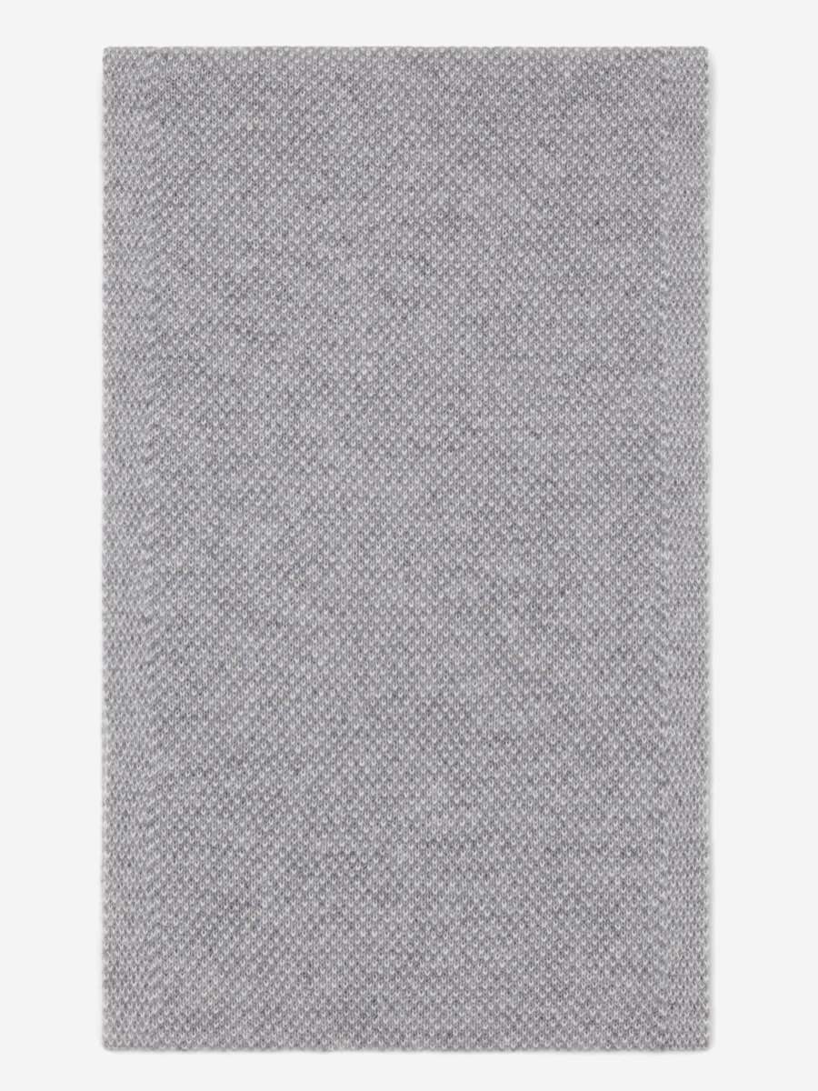 Riccardo (grey & white) - Italian 100% cashmere scarf with pattern